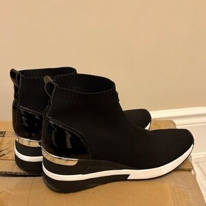 Michael Kors Black and White Slip-On Sneakers
